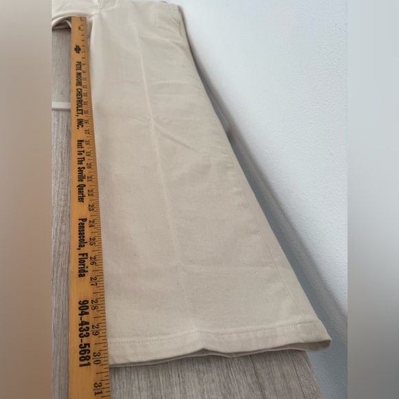 J. Crew Belted mid-rise wide leg jean Ecru wash Relaxed Loose Chic 2024 Size 26 - Picture 6 of 12